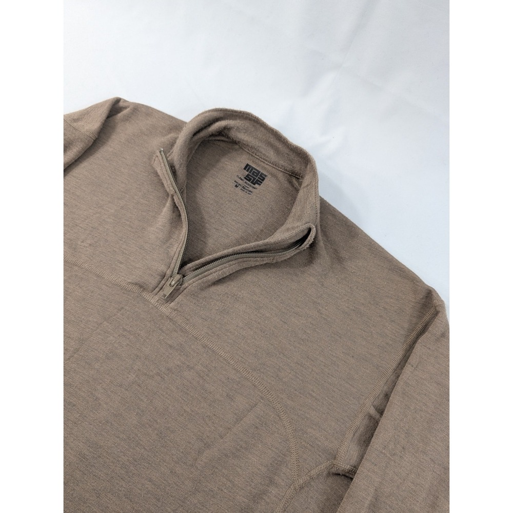 Massif FR Flamestretch 1/4‎ Zip Pullover Mens Medium Nomex Coyote Tan Made USA
